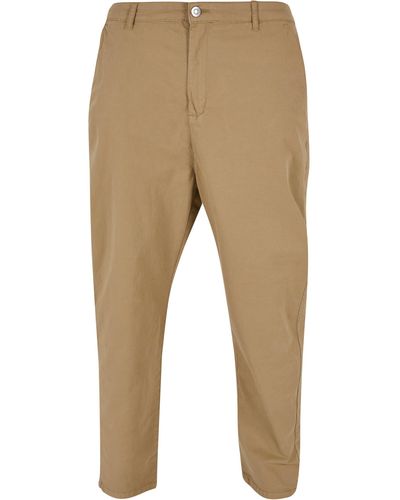 Urban Classics Stoffhose Cropped Chino Pants (1-tlg) - Natur