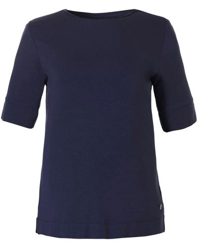 Pastunette Pyjamaoberteil Pyjama Shirt (1-tlg) Viskose Qualität - Blau