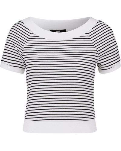 Zero T-Shirt/ Top, CreamBlack - Weiß
