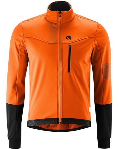 Gonso Fahrradjacke Valaff Softshell-Jacke, Windjacke atmungsaktiv und wasserabweisend - Orange
