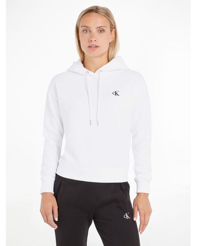 Calvin Klein Kapuzensweatshirt EMBROIDERY HD mit CK Monogramm Stickerei - Grau