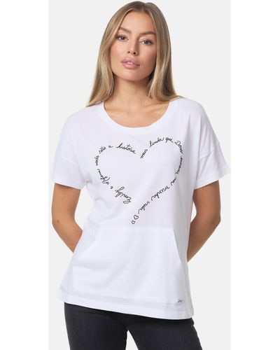 Decay T-Shirt mit schönem Herz-Print - Weiß