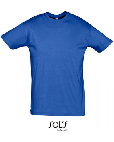 Sol's Rundhalsshirt Regent 150 T-Shirt - Blau