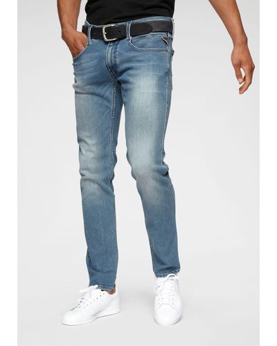 Replay Slim-fit-Jeans Anbass Superstretch - Blau