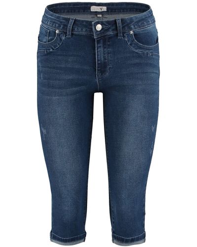 Hailys 3/4-Jeans Jemmi (1-tlg) Plain/ohne Details - Blau