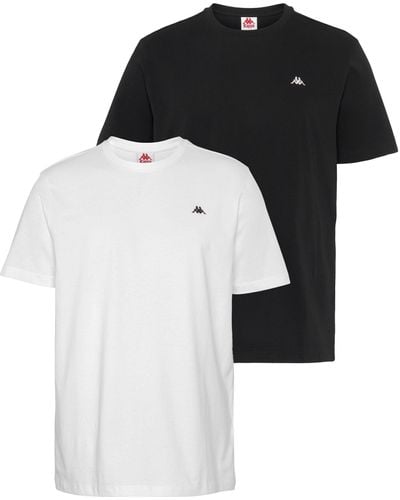 Kappa T-Shirt (Packung, 2-tlg., 2er-Pack) - Schwarz