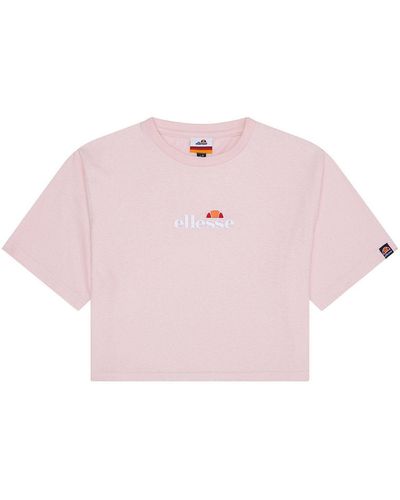 Ellesse T-Shirt FIREBALL - Crop-Top, Kurzarm - Pink