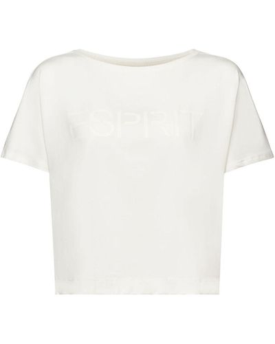 Esprit Sports Jersey-T-Shirt mit Logo (1-tlg) - Weiß