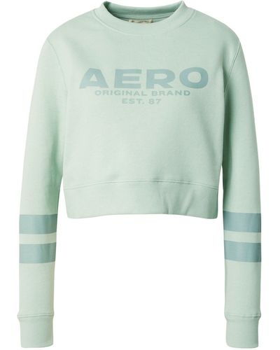 Aéropostale Sweatshirt (1-tlg) Plain/ohne Details - Grün