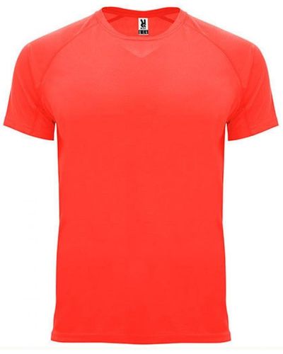Roly Rundhalsshirt Bahrain T-Shirt mit Raglan-Ärmeln - Rot