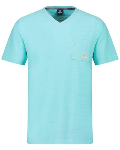 Lerros V-Shirt mit Brusttasche - Blau