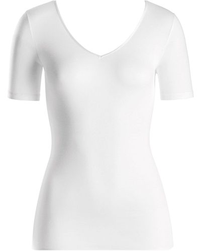 Hanro T-Shirt Cotton Seamless (1-tlg) - Weiß