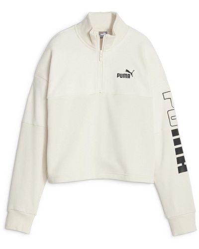 PUMA Sweatshirt " POWER Colourblock Sweatshirt Damen" - Weiß