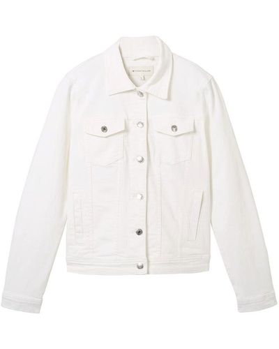Tom Tailor Outdoorjacke colored denim jacket, White - Weiß