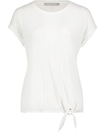 BETTY&CO Shirtbluse Shirt Kurz 1/2 Arm - Weiß