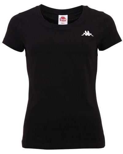 Kappa T-Shirt in körpernaher Passform - Schwarz