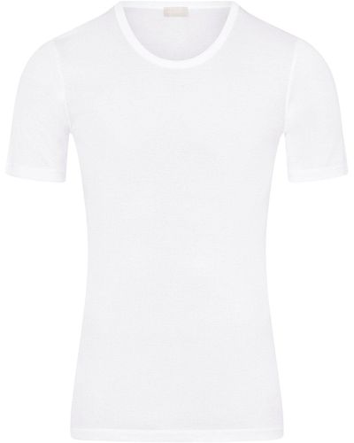Hanro T-Shirt Cotton Pure unterziehshirt unterhemd kurzarm - Weiß
