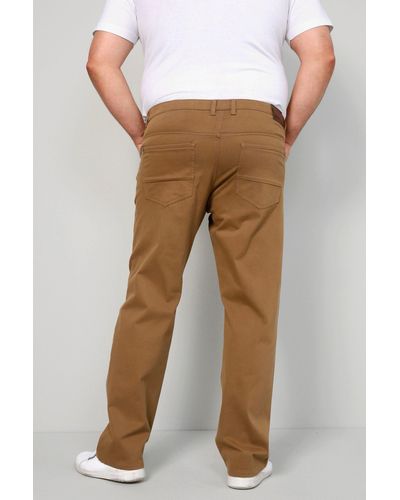 Men Plus Plus --Jeans Men+ Hose Bauchfit 5-Pocket bis 41 - Braun