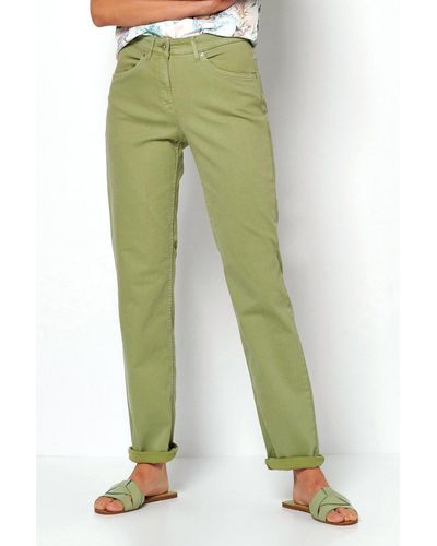 Toni 5-Pocket-Jeans Honey in entspannter Passform - Grün