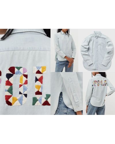 Ralph Lauren T- POLO REMSEY DENIM Shirt Jacket Concept Hemd Blouse Bluse - Grau