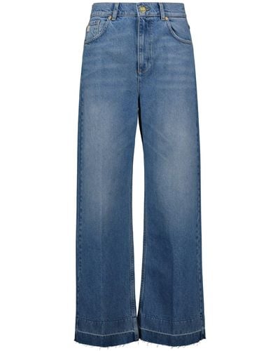 Goldgarn 5-Pocket- Jeans LUISENPARK WIDE LEG (1-tlg) - Blau