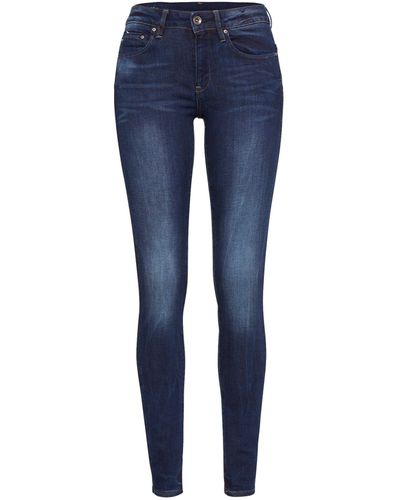 G-Star RAW Skinny-fit-Jeans Midge Zip (1-tlg) Plain/ohne Details - Blau
