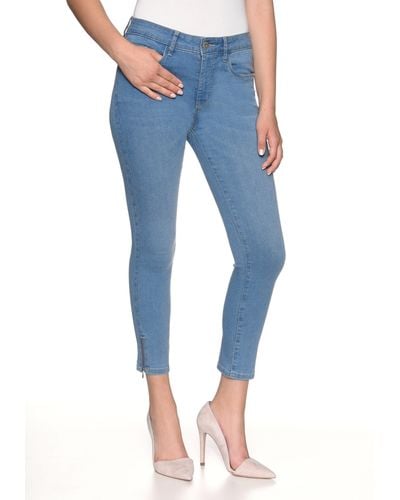 STOOKER WOMEN 5-Pocket-Jeans Florenz Denim Slim Fit - Blau