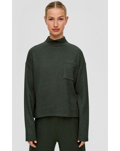 S.oliver Sweatshirt aus Viskosemix - Grün