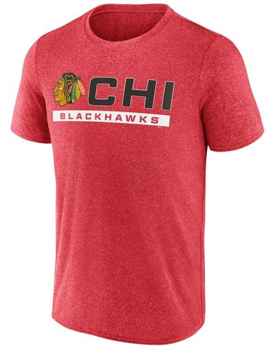 Fanatics Print-Shirt Chicago Blackhawks ICONIC Performance NHL - Rot
