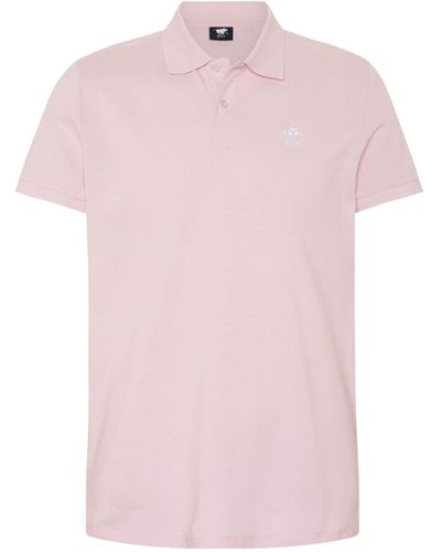 Polo Sylt Poloshirt mit Label-Stickerei - Pink
