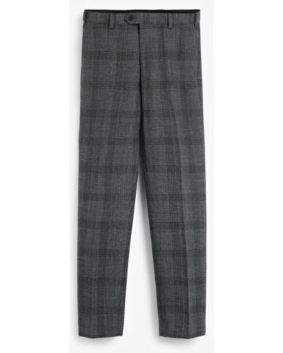 Next Anzughose Slim Fit Anzug mit Karomuster: Hose (1-tlg) - Grau