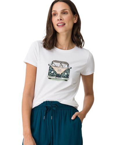 Zero T-Shirt mit Motivdruck (1-tlg) Plain/ohne Details - Weiß