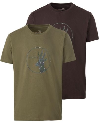 Parforce Shirt T-Shirts 2er-Pack Bock Camo - Grün