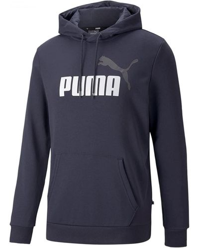 PUMA Sweater ESS+ 2 Col Big Logo Hoodie TR - Blau