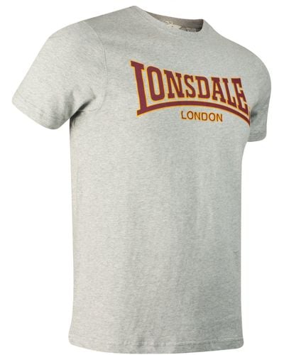Lonsdale London T-Shirt Men Slim Fit Classic (1-tlg) - Grau