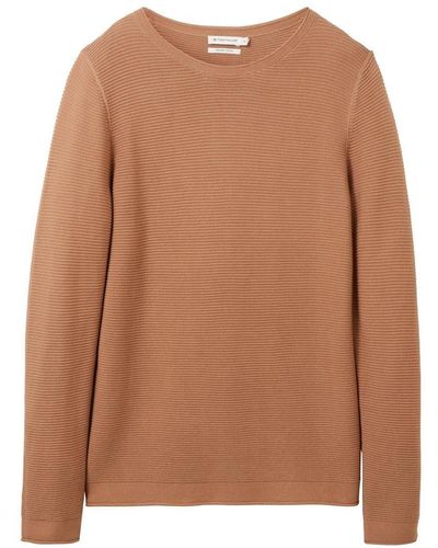 Tom Tailor Sweatshirt sweater new ottoman, blush mahogany - Braun