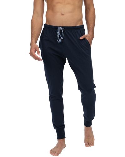 HAASIS Bodywear 1919 Pyjamahose Pyjamahose mit Bündchen 77113876-navy (1-tlg) - Blau
