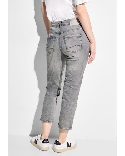 Cecil Comfort-fit-Jeans Middle Waist - Grau