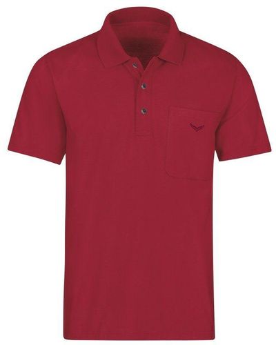 Trigema Poloshirt aus Single-Jersey (1-tlg) - Rot