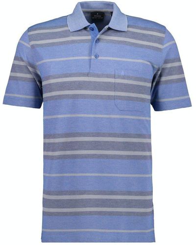 RAGMAN T-Shirt / He. / Polo striped - Blau