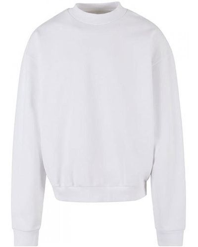 Build Your Brand Sweatshirt Ultra Heavy Cotton Crewneck pulli - Weiß