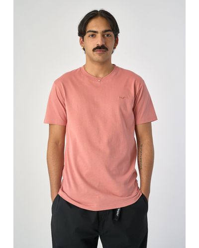 CLEPTOMANICX T-Shirt Ligull Regular (1-tlg) mit kleiner Logo-Stickerei - Pink