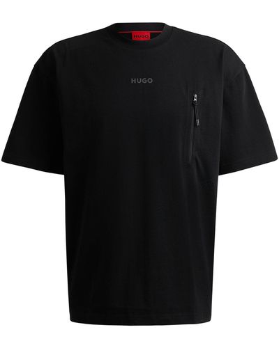 HUGO T-Shirt Doforesto (1-tlg) - Schwarz