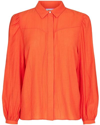 Numph Klassische Bluse - Orange