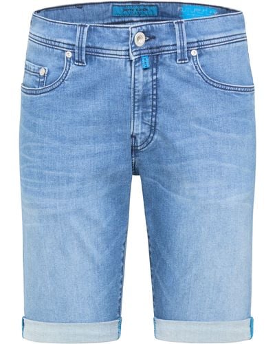 Pierre Cardin 5-Pocket-Jeans LYON FUTUREFLEX SHORTS mid blue stone 3452 8860.06 - Blau