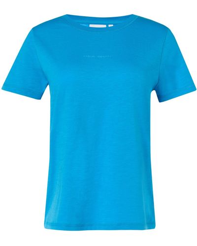comma casual identity Kurzarmshirt T-Shirt - Blau