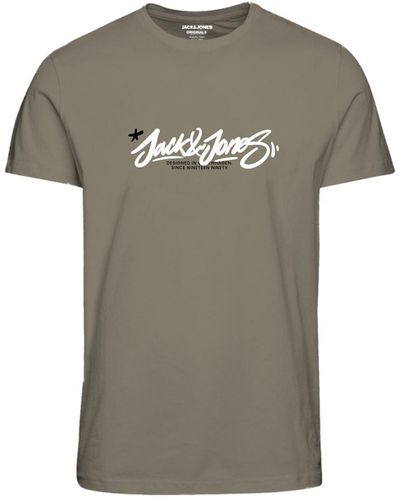 Jack & Jones T-Shirt JORSEQUOIA TEE SS CREW NECK 1 FST - Grau