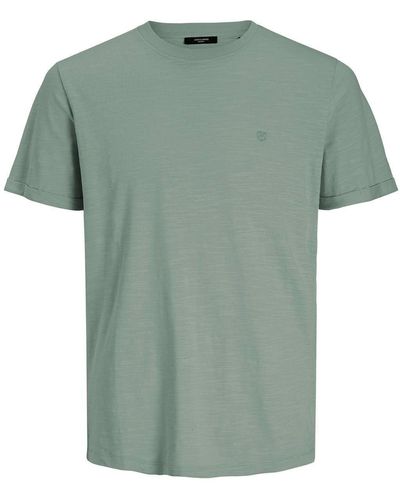 Jack & Jones T-Shirt JPRBLATROPIC SOLID SS TEE CREW NECK - Grün