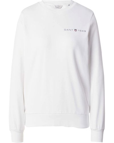 GANT Sweatshirt (1-tlg) Plain/ohne Details - Weiß