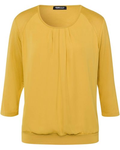 FRANK WALDER Blusenshirt mit doppeltem Vorderteil - Gelb
